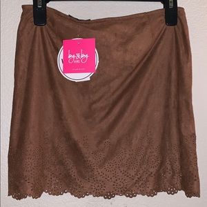 Suade Light Brown Skirt